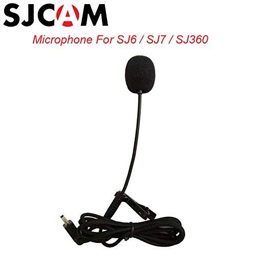 SJCAM External Microphone for SJ6 Legend, SJ7 Star, SJ360 and Sports Action Camera Accessories Kit Clip On Lapel Noise Cancelling Flawless Recordings USB Port Mic Compatible with SJ6 legend S7 SJ360 Action Camera - VMI Direct