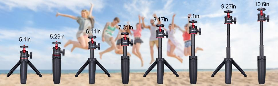 Ulanzi MT-08 Extendable Handheld Portable Tripod / Monopod with 1/4 inch Screw to Handle Cellphone Folding Camera Stand