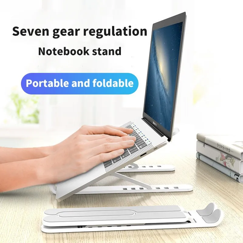 Smarto X12 and X17 Portable Foldable Aluminum Alloy + Silicone Laptop Stand Tablet Holder Non Slip Heat Dissipation Adjustable Stand Bracket can bear up to 20kl. Stable Laptop Riser Stand for HP Dell Laptop, Macbook, iPad Smartphone Tablet and Book -VMI