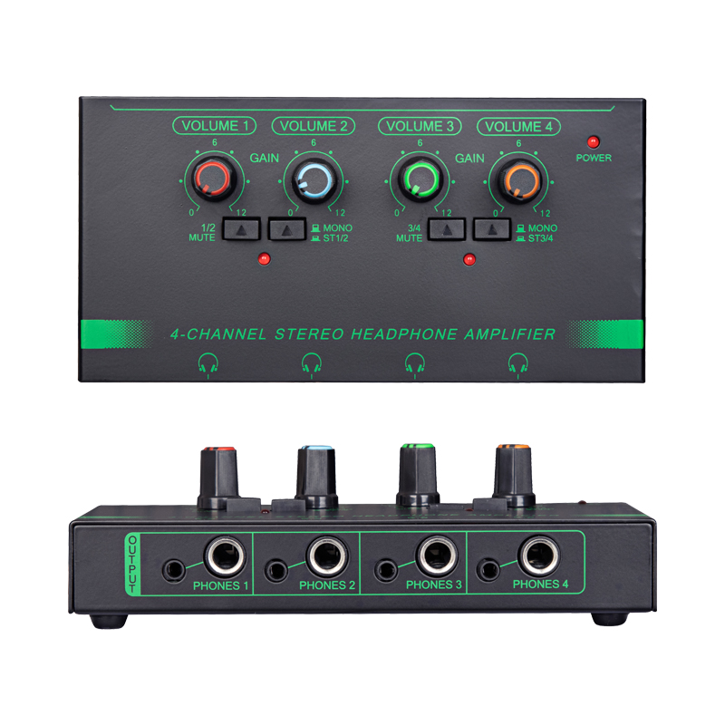 Xtuga EH04 EH06 Professional Monitor Splitter Mini Stereo Audio 4 and 6 Channel Headphone Amplifier