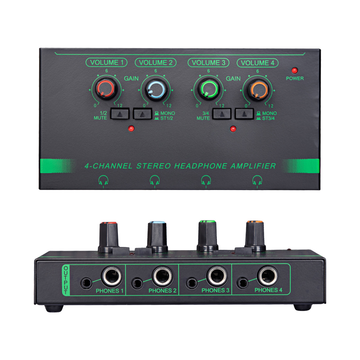 Xtuga EH04 EH06 Professional Monitor Splitter Mini Stereo Audio 4 and 6 Channel Headphone Amplifier