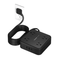 TESSAN PS03AUS Flat Plug Extension Cord Power Strip with USB Ports, Ultra-thin Design, Universal Compatibility, Travel-friendly, Surge Protection, Manila Stock.