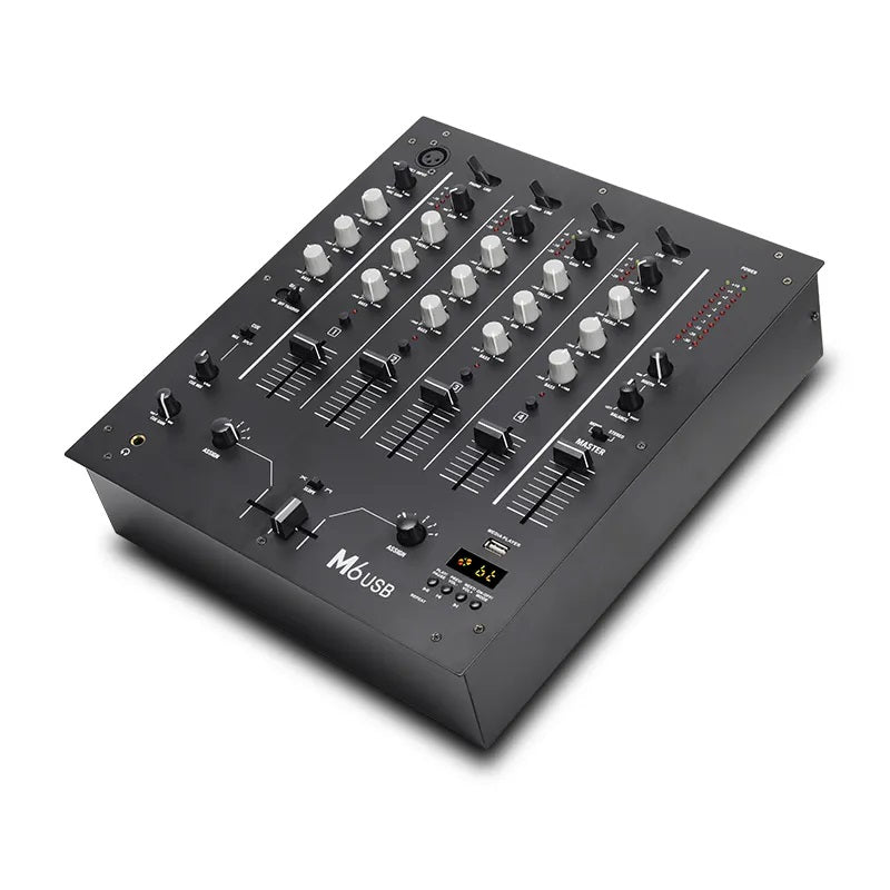 XTUGA M6 USB DJ mixer series usb mini echo amplifier digital professional 6 channel mixer console sound dj controller audio mixer