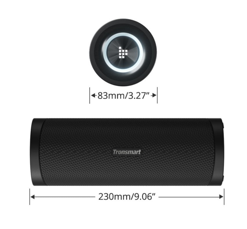 Tronsmart T6 Pro Bluetooth Speaker Patented SoundPulse™ Technology Upgraded Cylindrical Design Three EQ Effects LED Lighting Effects Built-in Powerbank IPX6 Waterproof RGB Lighting 24H Playtime Type-C Charging 45W Portable Bluetooth Speaker - VMI DIRECT