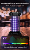 18W waterproof bug zapper designed to attract and eliminate pests with UVA LED light