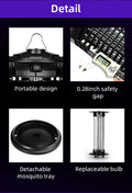 18W waterproof bug zapper with portable design and detachable mosquito tray for easy cleaning