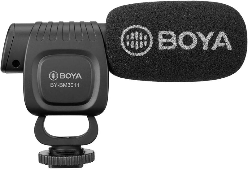 Boya BM3011 Compact Directional Condenser Shotgun Microphone for Smartphones Cameras Camcorders Audio Recorders Laptops Desktops