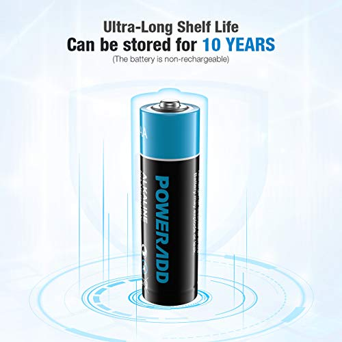 Poweradd by EBL AA Battery 1.5v Non-Rechargeable Alkaline Batteries