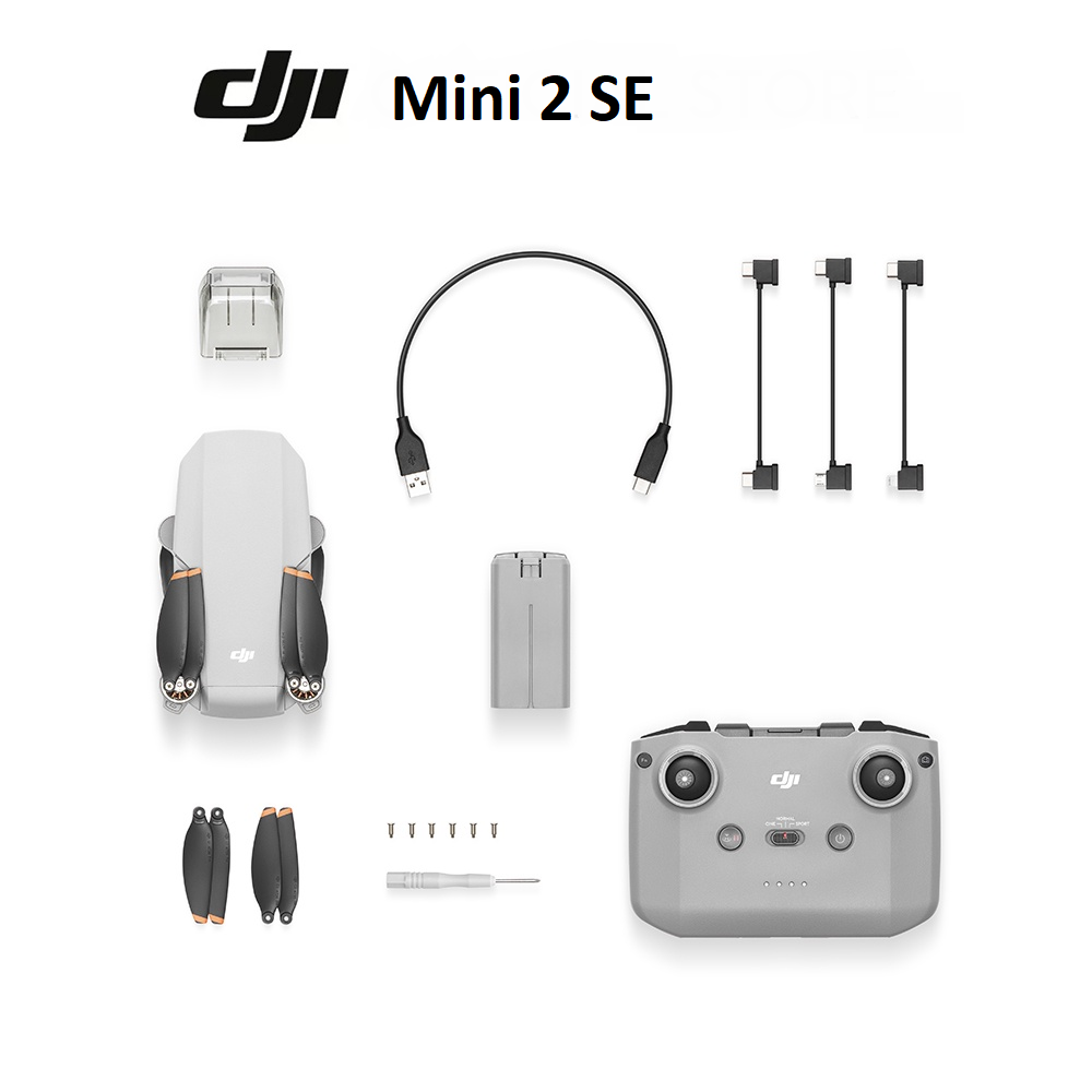 DJI Mini 2 SE Fly More Combo Remote-Controlled 2.7K HD Camera Drone with 32gb SD card & Power bank