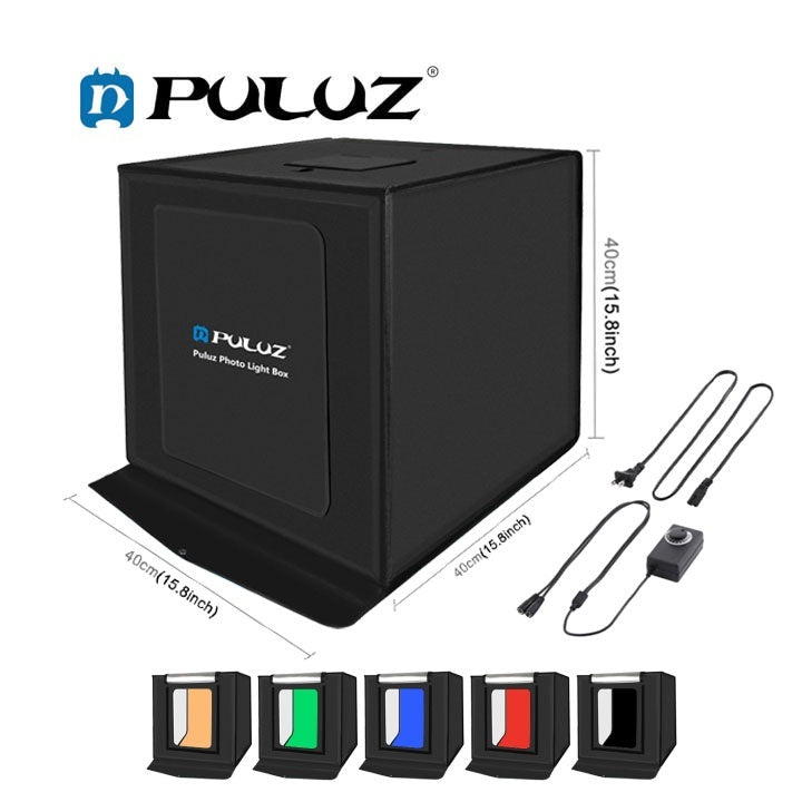 PULUZ PU5040 PU5060 40cm 60cm Professional Multicolor Folding Portable Ring Light USB Power Output Photo Lighting Studio Shooting Tent Box
