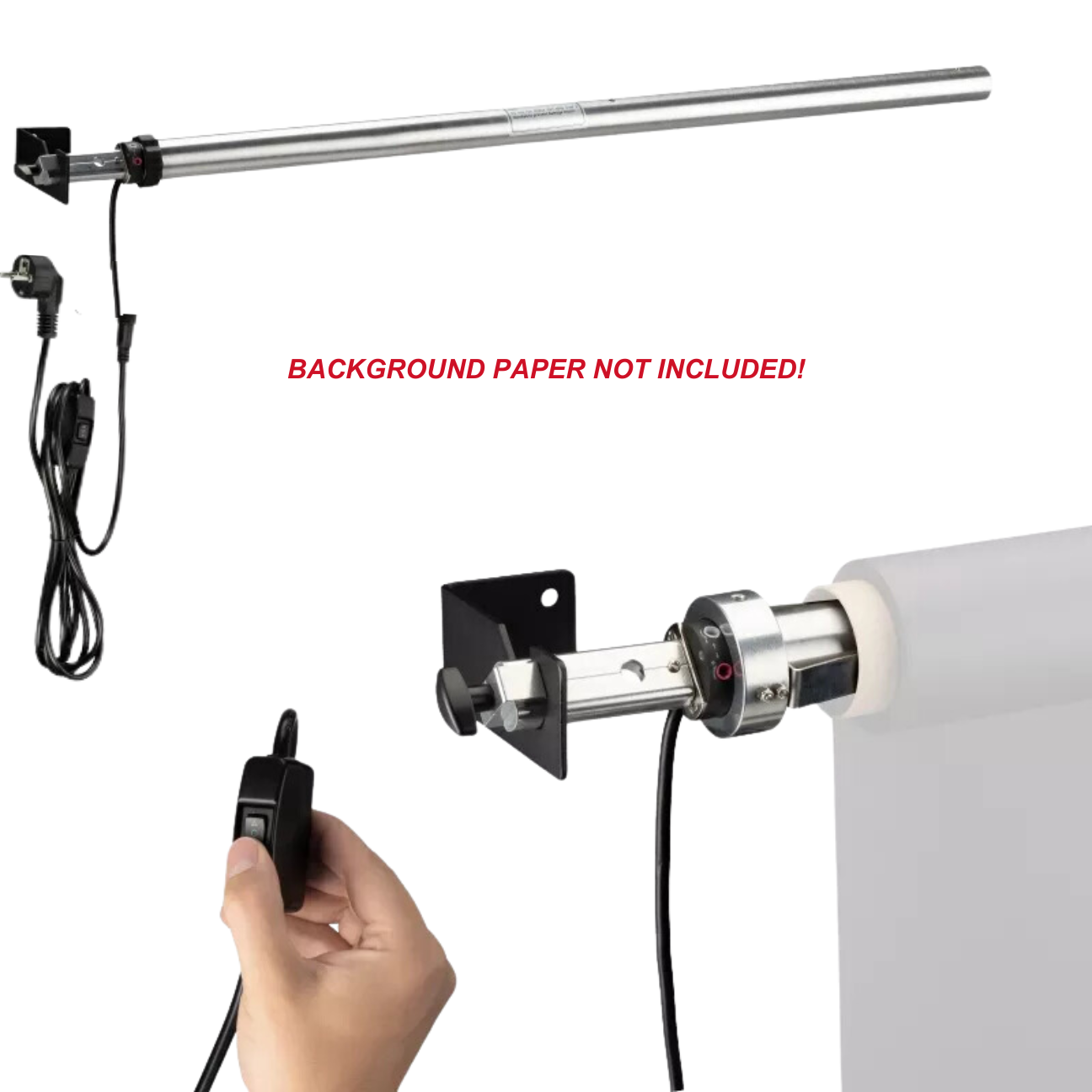 1 to 6 Axis Electric Background Roller System with Weighted Bar for Paper Background 2.72x10 Meters VMI