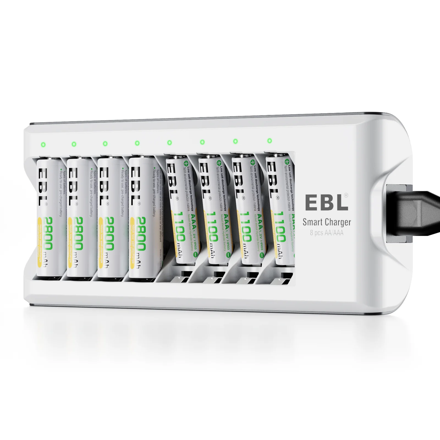 EBL LN-6499 808 8 Bay Smart Battery Charger for Rechargeable AA AAA Battery Fast Charging Slots VMI