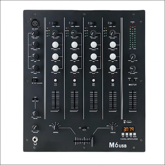 M6 USB DJ mixer series usb mini echo amplifier digital professional 6 channel mixer console sound dj controller audio mixer