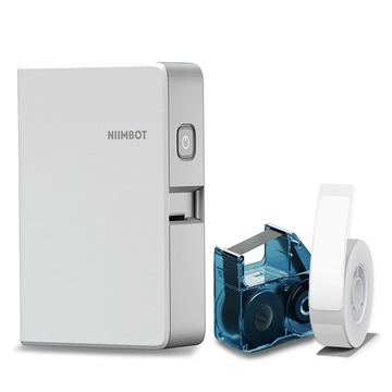 NIIMBOT B18 Label Printer Portable Label Maker with Black Ribbon Cartridge and White Labels, Support Multi-Color Printing, Label Maker Machine for Logo Barcode Price Tag Name Home Office School Kitchen Organizing Medicine Business Equipment - VMI Direct