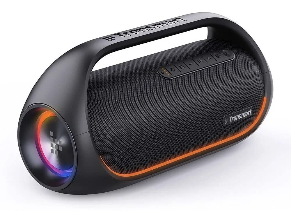 Tronsmart Bang Mini Bluetooth Portable Party Speaker Exceptional Stereo Sound SoundPulse® Audio Beat-driven Light Show IPX6 Waterproof 50W 15 Hours of Playtime Stereo Pairing Built-in Powerbank Beat Oriented Light Show True Wireless Stereo - VMI Direct