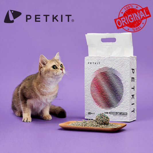 Petkit 5 In 1 Mixed Tofu Cat Litter Pet Toilet Flushable Low Dust Activated Carbon Ultra Absorbent and Fast Drying Tofu Cat Litter 7L 1Pack VMI Direct