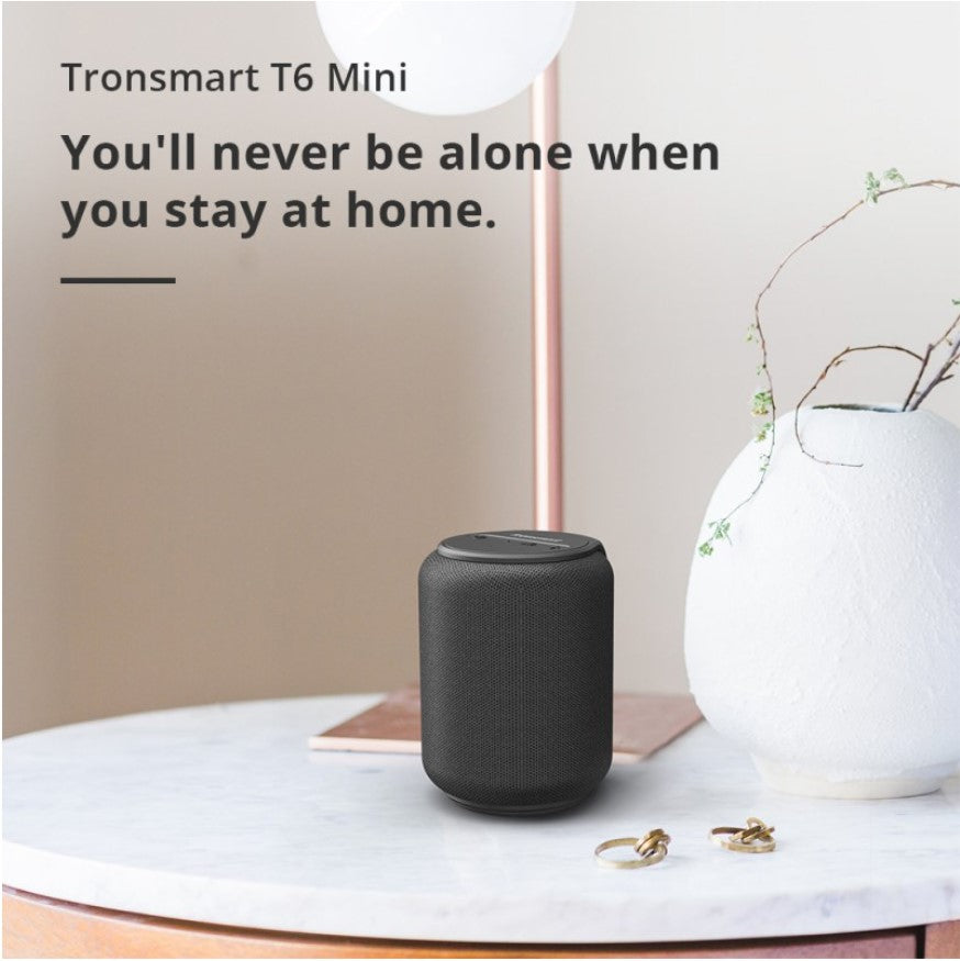 Tronsmart Element T6 Mini Bluetooth Speaker 15W Ultra Portable Speaker with 24 Hours Playtime IPX6 Waterproof Bluetooth 5.0 Wireless Stereo Pairing Voice Assistant Built-in Microphone Wireless Bluetooth Speaker Strong Bass Outdoor Speaker - VMI DIRECT