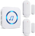 2 in 1 Door and Window sensor Alarm with white wireless sensor and sound alert device