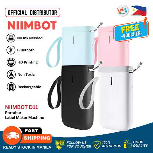 Niimbot D11/D110 Portable Bluetooth Wireless Label Printer Name Organize Price Office [FREE LABEL]