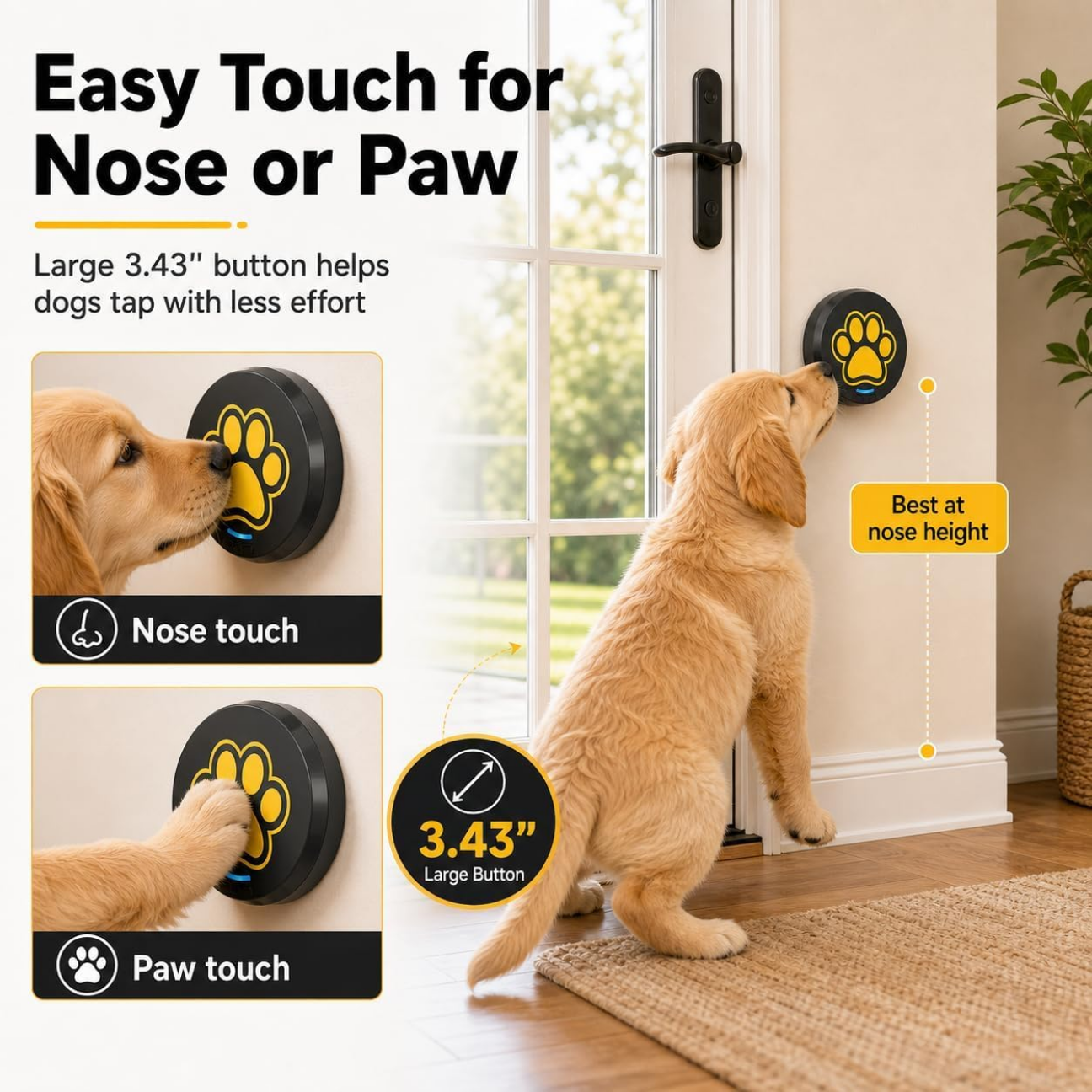 Daytech PB10 Wireless Smart Dog Training Doorbell