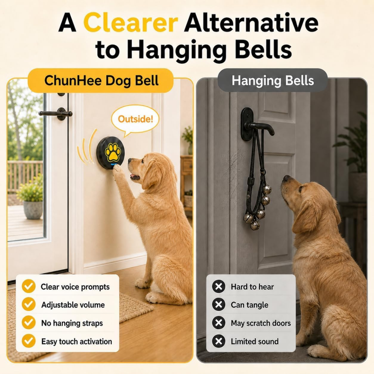 Daytech PB10 Wireless Smart Dog Training Doorbell