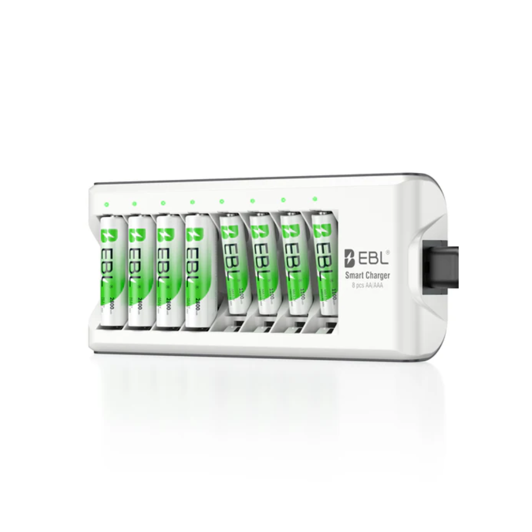 EBL LN-6499 8 Bay Smart Fast Charging Battery Charger for AA AAA Battery