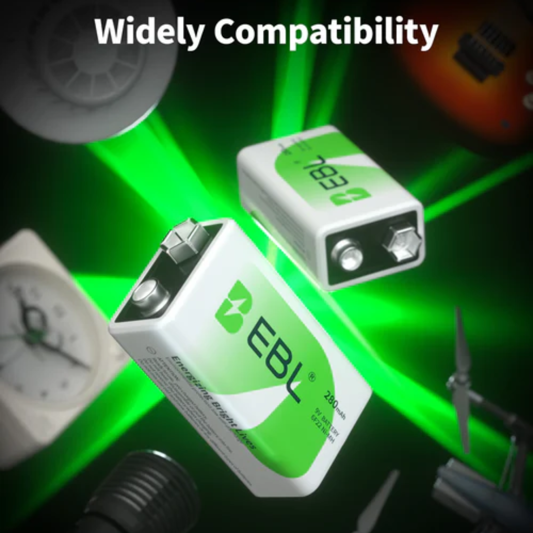 EBL LN-8171 9V 280mAh NIMH Rechargeable Battery