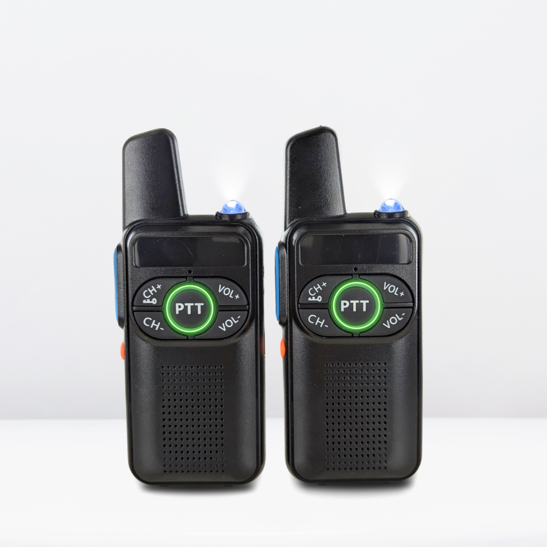 Daytech WTA35 Walkie Talkie Wireless Intercom System with Flashlight  Dual PTT Key for Security VMI