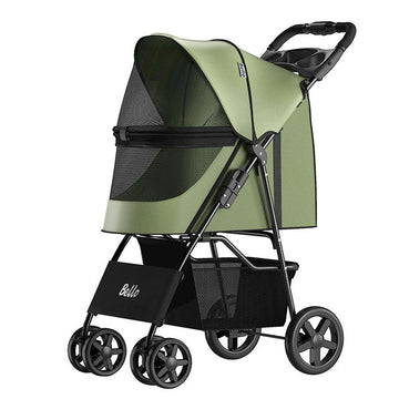 Bello SP02E Newest Pet stroller small Lightweight Fordable Cart Dog Cat Teddy Hand Cart Outgoing Pet