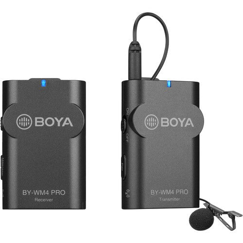 Boya BY-WM4 Pro K2 Wireless Lavalier Microphone system for IOS Smartphone Tablet DSLR
