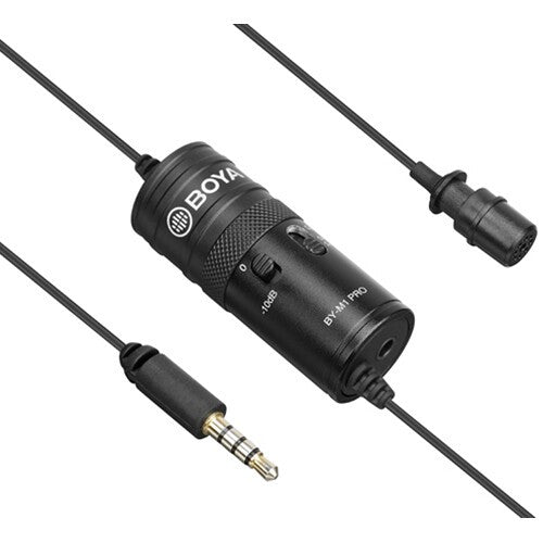 BOYA BY-M1 Pro M1 Pro Omnidirectional Lavalier Microphone Clip-on Lapel Mic for Smartphones and DSLR