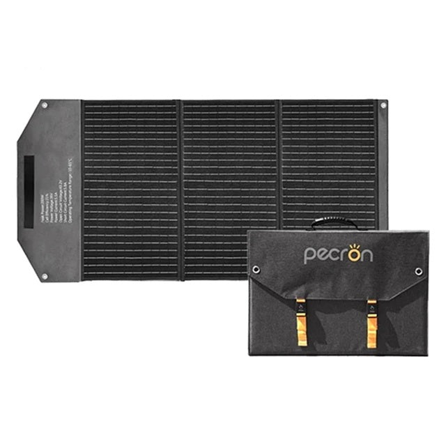 PECRON PV100 100W Portable Solar Panel Waterproof IP67 Splash Prevention for E300LFP/E500LFP/E600LFP/E1500LFP RV Outdoor Travel Camping - VMI Direct