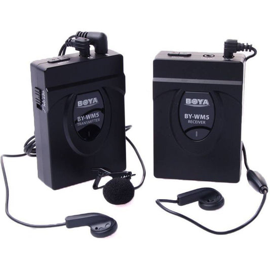 BOYA BY-WM5 DSLR Camera Wireless Lavalier Microphone Recorder System