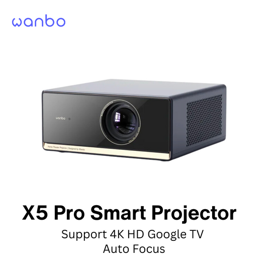 Wanbo X5 Pro Smart Projector 1100ANSI Support 4K HD Google TV Auto Focus ASA3.0 Home Office Cinema