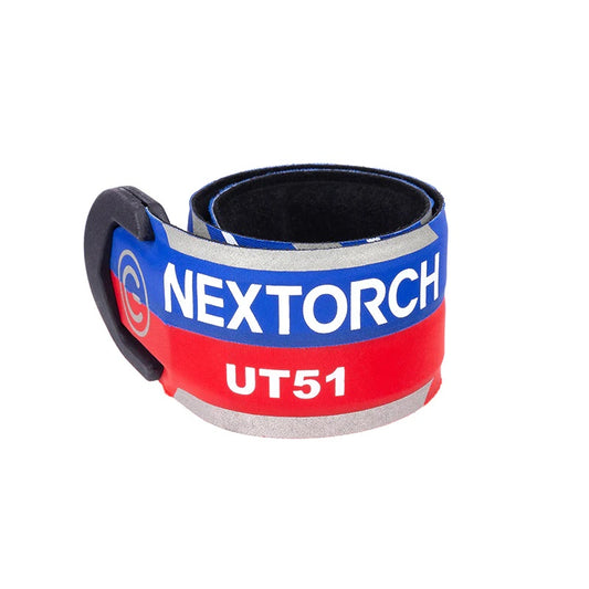 NEXTORCH UT51 All Round Warning Flashlight Red-Blue Flashing Bracelet USB Rechargeable Five Lighting Modes use for Outdoor Sports Police Night Patrolling Emergency Warning Search Positioning Traffic Interception Group Identification VMI Direct