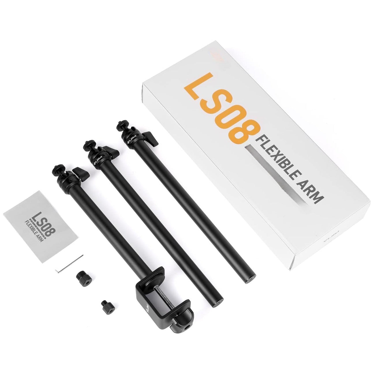 LS08 Professional Desktop Live Streaming Stand 3-Section Flexible Extendable Arm Aluminum Alloy