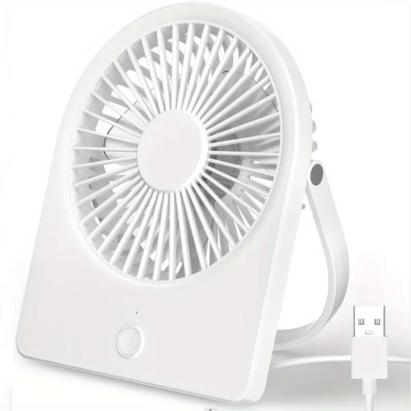 S194B USB Desk Fan Small Personal Fan 3 Speeds Wind Portable Quiet Can Be Hung Adjustment Table Fan for Better Cooling Home Office Car Indoor Outdoor White Personal Fan Wind for Home Room School Work office Travel Picnic Outdoor Indoor VMI Direct