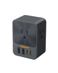 TESSAN FW01US00 Wall Outlet Extender with 3AC 2USB A 2 USB C Surge Protector Multi Plug Fast Charging Wide Spaced Multiple Plug Extension VMI Direct