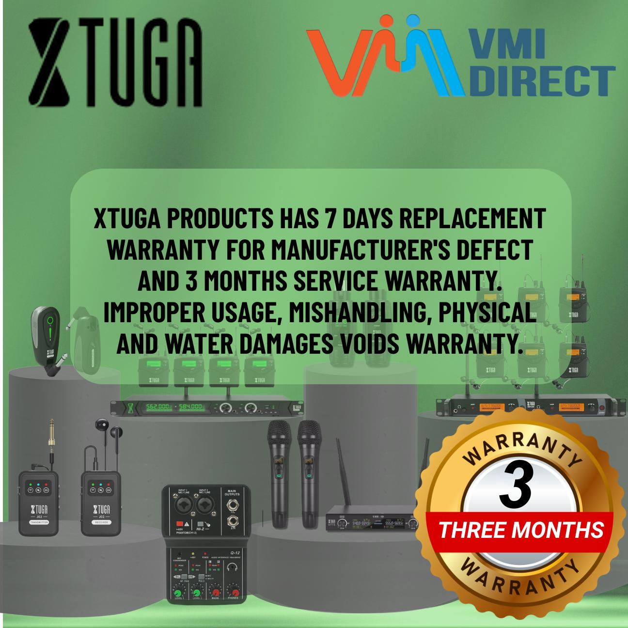 XTUGA PR260 Professional Wireless Saxophone Microphone UHF Instrument Mic for Stage and Live Shows