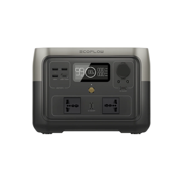 EcoFlow RIVER 2 Max Portable Power Station LiFePO4 Battery X-Boost Up to 1000W Compact Portable App Control Monitoring Ultra-fast 60-minute AC Charging for Home Emergnecy Back Up Outdoor Use Travel  - VMI