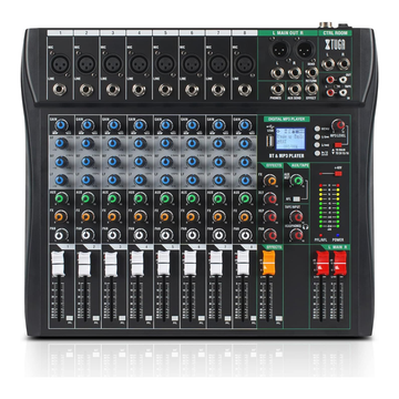 XTUGA CT80 8 Channel Professional Sound Board Mixer