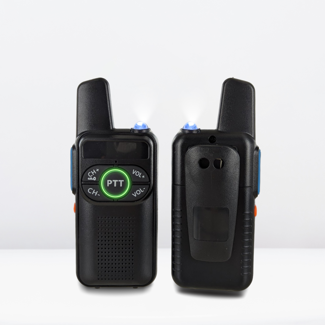 Daytech WTA35 Walkie Talkie Wireless Intercom System with Flashlight  Dual PTT Key for Security VMI