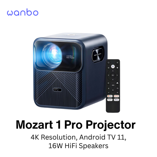 Wanbo Mozart 1 Pro Support 4K Projector Android 11 ASA 3.0 900 ANSI Home Cinema Project with Speaker