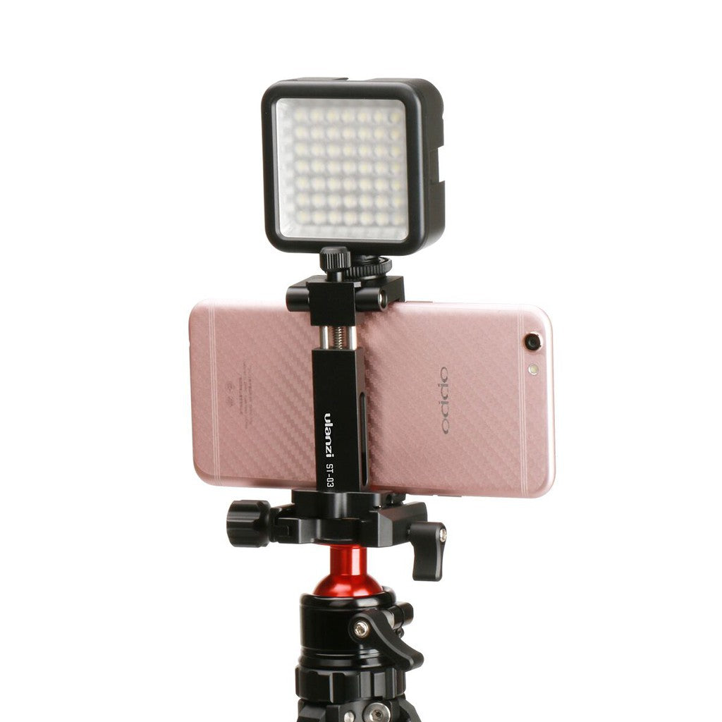 Ulanzi ST-03 Folding Metal Phone Tripod Mount Clamp Holder with Cold Shoe Mount