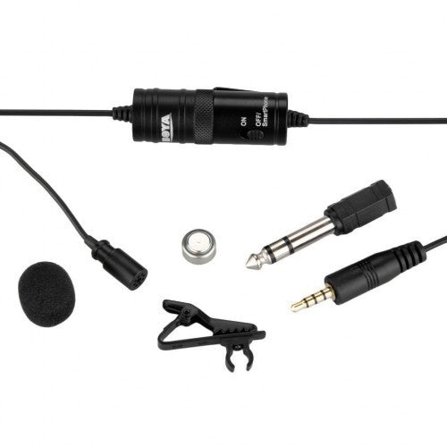 BOYA BY-M1 Omni-Directional Lavalier Lapel Microphone for Smartphones and DSLR Cameras