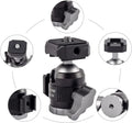GXCT MC-22 tripod ball head for camera with adjustable knobs and versatile mounting options