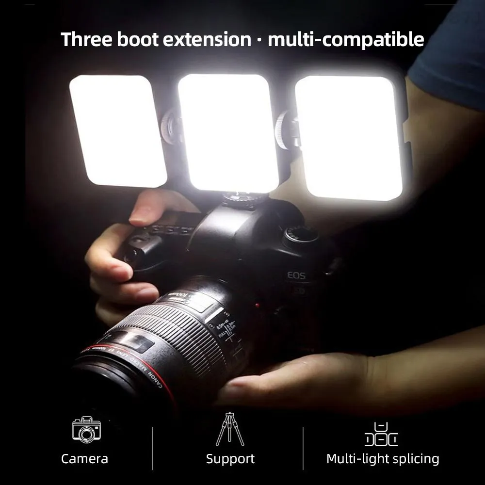 T64 VL49 Pocket Led Light Mini Video Lamp Photography Light Color Temperature CRI≥95 with 64pcs Beads 3 Cold Shoe Mounts Compact Easy to Carry for Live Streaming Home Studio Comercial Photography Vlog Photoshoot Videography