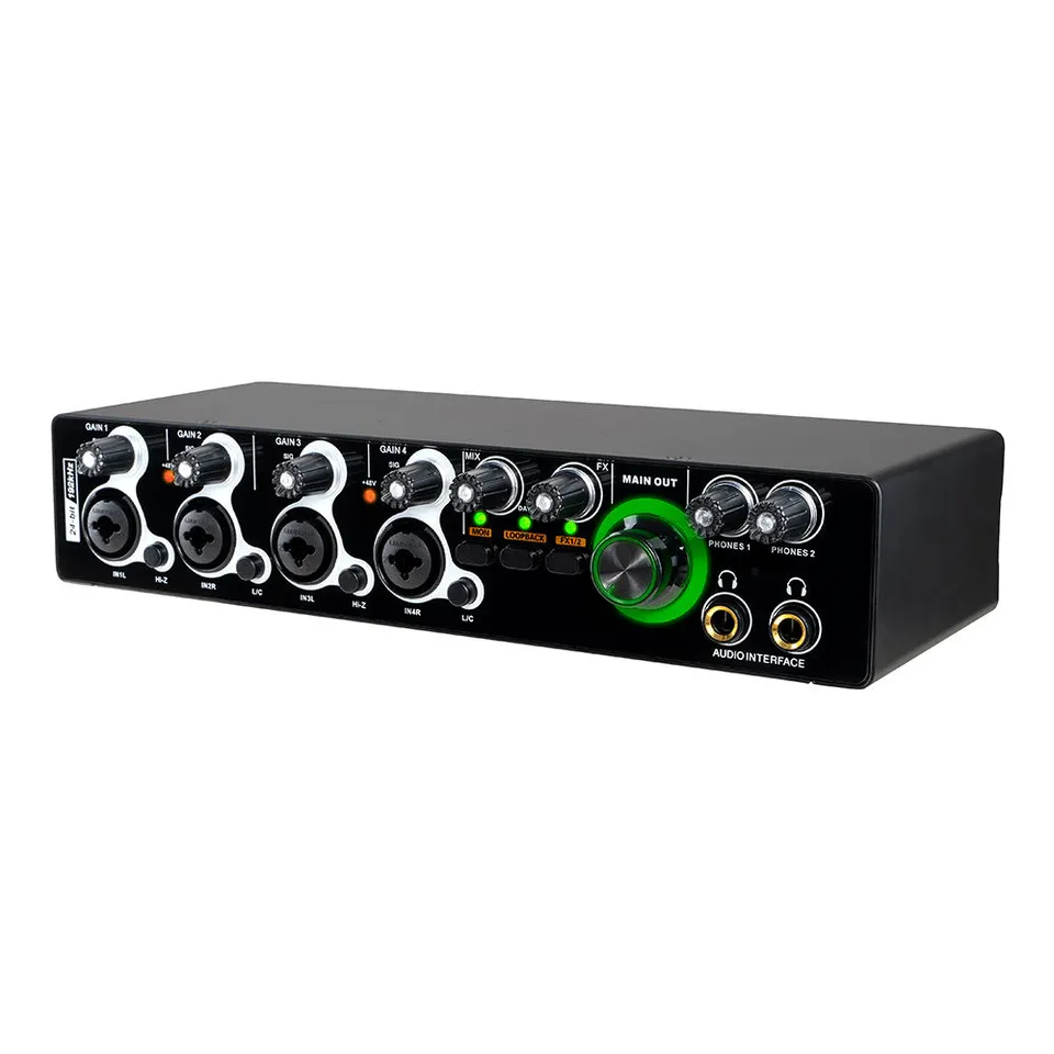 Xtuga 2023 E-44 New Upgrade 24Bit 192KHz 4 Input 4 Output USB Portable Professional Audio Interface Recording Sound Card