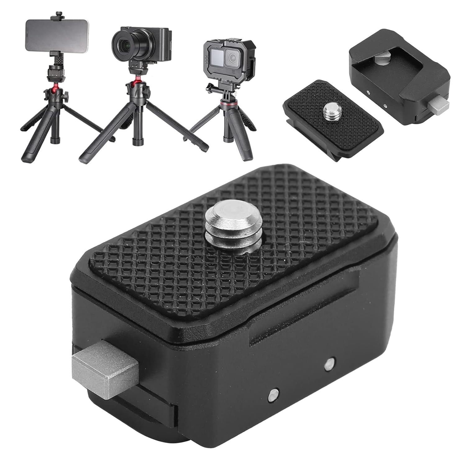 GXCT RO72 RO81 Camera Mount Interface Quick Release Mount Base Kit One Key to Unlock Small Quick Release Mount Base