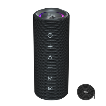 Tronsmart Mirtune C2 Portable Outdoor Speaker, 360°Surround Sound 24W HD Sound and Deep Bass, IPX7 Waterproof, 24H Playtime, LED Lights, Stereo Pairing with TF/AUX (Black)